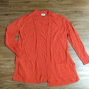 Old Navy Orange Cardigan Size Large